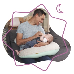 Perna pentru alaptare si sarcina Badabulle Fluffy, 150cm, ergonomica - Img 7