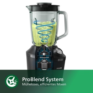 Philips Blender & Smoothie Maker - 600W, cana de 2 litri, aplicatie HomeID, 2 setari de viteza + functie de puls, ProBlend, functie Ice Crush (HR2291/41) - Img 4