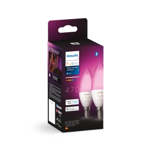Philips Hue White Color Ambiance E14 becuri LED pachet de 2 470 lm becuri LED reglabile pentru sistemul de iluminat Hue cu 16 milioane de culori contr - Img 3