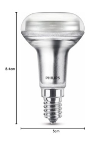 Philips LED Classic E14 40W R50 Reflector Argintiu Lumina Calda 2 Bucati - Img 4