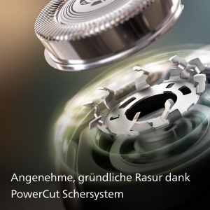 Philips Shaver Series 3000 - Aparat de ras electric umed si uscat pentru barbati in negru, cu tehnologie SkinProtect, aparat de tuns barba pliabil si geanta de calatorie, fara fir (model S3241/12) - Img 3