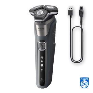 Philips Shaver Series 5000 - Aparat de ras electric in gri carbon cu 1 aparat de tuns pliabil integrat, geanta moale, capac de protectie si statie de incarcare (model S5887/13) - Img 6