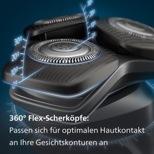 Philips Shaver Series 5000 - Aparat de ras electric pentru barbati cu aparat de tuns pliabil, statie de incarcare si husa de calatorie (Model S5884/35) - Img 6