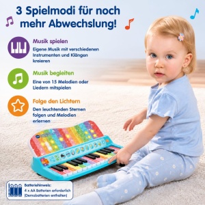 Pian pentru copii VTech Leuchtendes Regenbogenklavier, 25 taste, colorat - Img 4