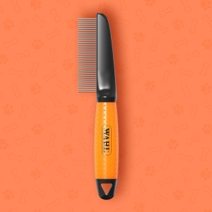Pieptene pentru animale Wahl cu maner ergonomic, inoxidabil, ideal pentru blana medie - Img 6