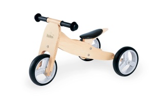 Pinolino Mini Balance Tricycle Charlie, din lemn, decapotabil in 4 directii, sa reglabila pe inaltime in 6 directii, pentru copii de la 1,5 ani, natural - Img 2