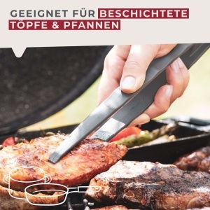 Pinzeta pentru Steak Fackelmann, Hitzefesta, Neagra, 28.5 cm - Img 6