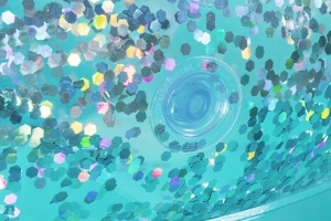 Piscina gonflabila Bestway Sparkle Shell 150x127x43 cm design cu glitter - Img 4