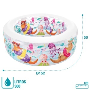 Piscina Gonflabila Intex 58480NP, 152 cm, Capacitate 360L, Multicolor - Img 5