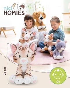 Pisica de Plus NICI Bengal 25cm - moale, culoare maro, cadou ideal pentru copii si adulti - Img 2