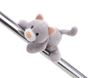 Pisica de Plus NICI MagNICI Katze Felli 12cm - gri, cu magnet, cadou ideal