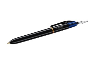 Pix BIC 4 Culori cu Stativ si Lant de 58 cm, Reincarcabil, Documente - Img 5