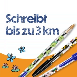 Pix BIC Cristal Decors Kawaii, 8 bucati, 1.0 mm, cerneala albastra si neagra - Img 4