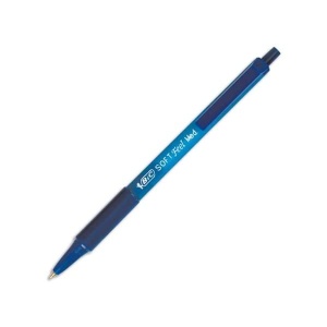 Pix BIC Soft Feel Clic Grip, 12 bucati, albastru, 1 mm - Img 3