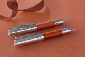 Pix cu cerneala Faber-Castell e-motion, lemn, cromat, cu varf mediu - Img 5