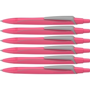 Pix Schneider Reco Neon Edition, 6 bucati, din plastic reciclat, culoare neon roz, scriere albastra