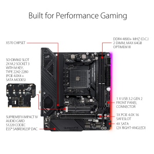 Placa de baza ASUS ROG Crosshair VIII Impact, AMD AM4, 64GB RAM, PCIe 4.0 - Img 3