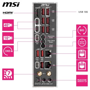 Placa de baza MSI MPG X870E Carbon WiFi, ATX, suport AMD Ryzen 900080007000, DDR5, PCIe 5.0 - Img 6