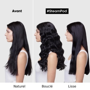 Placa de indreptat parul LOreal Steampod 4 cu tehnologie de abur, 3 temperaturi, accesorii incluse - Img 4