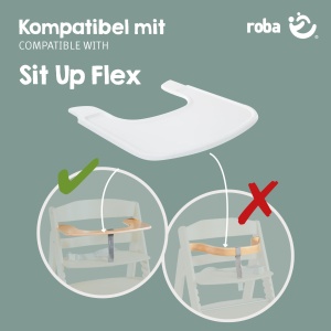 Placa de masa Plastikessbrett pentru scaunele inaltate Sit Up Flex, Liv Up, Born Up - Alb - Img 5