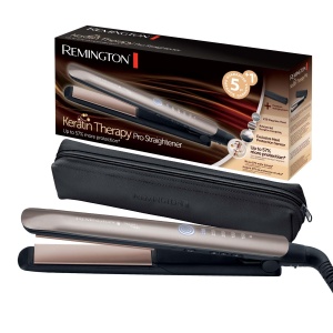 Placa de par Remington S8593, Protectie Keratina, Display Digital, 160-230C