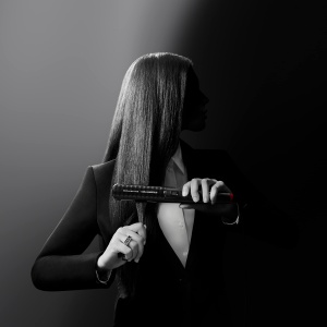 Placa de par Rowenta x Karl Lagerfeld SF467L Negru-Rosu Keratin Glow 2-in-1 Straight Curl - Img 7