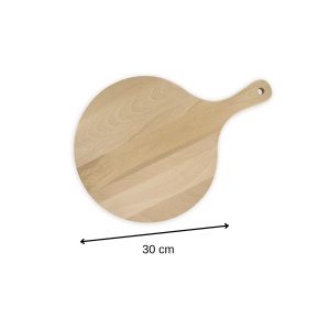 Placa de taiat Fackelmann Pizzabrett 30cm din lemn cu maner - Img 3