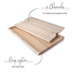 Placa de taiat Lacor 60486, Gummiholz, 53x32.5 cm, cu sistem antiderapant - Img 5