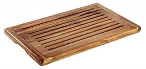 Placa de taiere APS 883 din lemn de acacia, 47,5 x 32 cm, cu compartiment pentru firimituri
