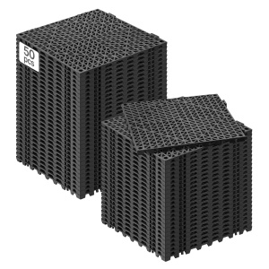 Placi de drenaj VEVOR 30 x 30 cm, 50 buc, PVC, negru