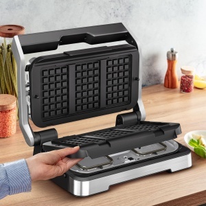 Placi pentru vafe Tefal XA7348 OptiGrill 4in1 si 2in1 XL antiaderente aluminiu turnat negru - Img 4