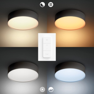 Plafoniera inteligenta Philips Hue White Ambiance Enrave, 950 lm, dimmabila, negru - Img 4