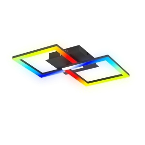 Plafoniera LED EGLO RGBIC, lumina calda si RGB, negru, 2100 lumeni - Img 7