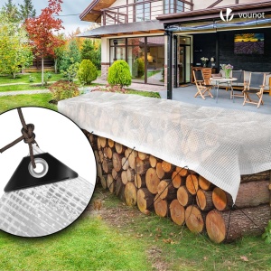 Plasa de protectie VOUNOT 3x5m 180gm impermeabila alba, rezistenta la rupere - Img 5
