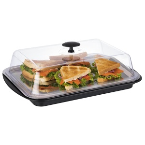Platou termic APS cu capac - set cu tava din inox, 2 acumulatori de racire, negru - Img 5