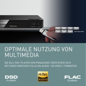 Player Blu-ray Panasonic DMP-BD84EG-K Negru Redare HDD Extern Audio High-Res - Img 5