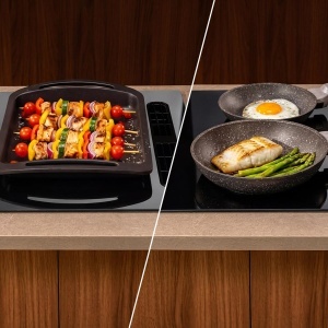 Plita cu inductie Cecotec Bolero Squad IH 2200 FullFlex, 40 cm, 3500 W, cu hota integrata - Img 4
