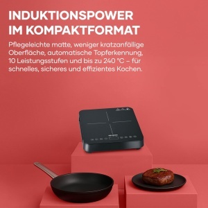 Plita cu inductie Severin KP 1026 2000 W Touch Display Negru - Img 3