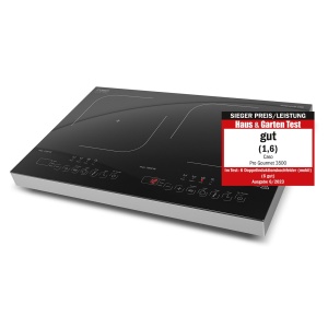 Plita Inductie Dubla CASO Pro Gourmet 3500, 3500W, 60-240C, Design Modern
