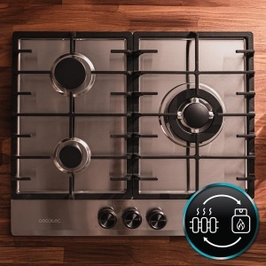 Plita pe gaz Cecotec Bolero Squad G 3200F 6250W Inox 3 arzatoare WOK Triple-Crown - Img 10