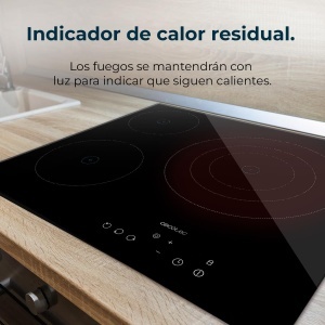 Plita vitroceramica Cecotec 3 zone Bolero Squad V 3001 Putere maxima 5700W cu 9 niveluri de putere control tactil programabil detectare oala diametru  - Img 11