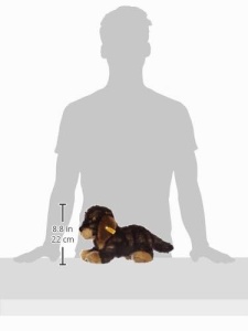 Plus Dackel Steiff Moritz 30 cm - Caine de plus moale, lavabil, gri inchis - Img 4