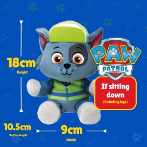 Plusarie TY Rocky Paw Patrol, 18 cm, material ultra-moale, cadou pentru copii - Img 3