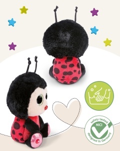 Plush Marienkafer NICI Lily May 15cm - negru, jucarie moale pentru copii si adulti - Img 3