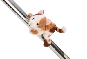 Plush NICI Gluckskatze 12cm - Culoare maro, cu magnet, jucarie pentru copii