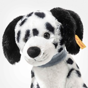 Plush Oskar Dalmatiner 27cm, Jucarie din Plus, Culoare Alb-Negru, Cu Guler Albastru - Img 3