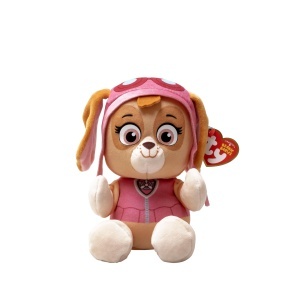 Plush Ty Paw Patrol Set 4 Super Caini Marshall, Rubble, Chase, Skye, 20 cm - Img 2