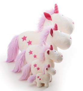 Plush Unicorn NICI Theodor 32cm, Alb, Minge roz - Img 5