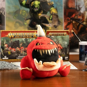 Plush Warhammer GNASHA-SQUIG de la Club Mocchi Mocchi, 30 cm, moale si pufos - Img 2