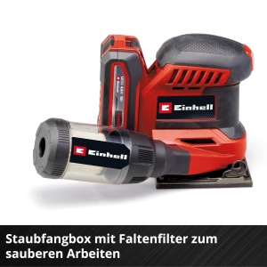 Polizor cu pumn fara fir Einhell TE-OS 18/113 3X Li-Solo Power X-Change (18 V, slefuitor orbital, 3x placi de slefuire inlocuibile, circuit rezonant de 1,8 mm, inclusiv accesorii fara baterie) - Img 9